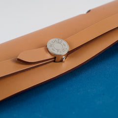 Hermes Herbag 31 Blue/Natural PHW - Stamp X