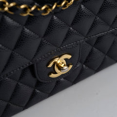 Chanel Medium Classic Flap Black Caviar GHW 24 Series