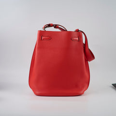 Hermes So Kelly 22 Clemence Rouge Tomato- O Stamp