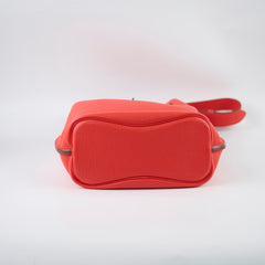 Hermes So Kelly 22 Clemence Rouge Tomato- O Stamp