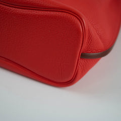 Hermes So Kelly 22 Clemence Rouge Tomato- O Stamp