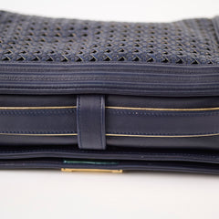 Chanel Woven Boy New Medium Navy