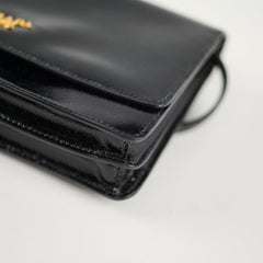 Prada Shiny Black Wallet On Chain Crossbody