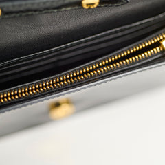 Prada Shiny Black Wallet On Chain Crossbody