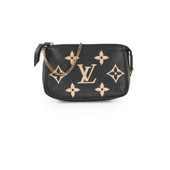 Louis Vuitton Mini Pochette Black Cream Bicolor Empreinte