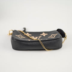 Louis Vuitton Mini Pochette Black Cream Bicolor Empreinte