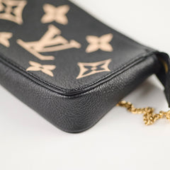 Louis Vuitton Mini Pochette Black Cream Bicolor Empreinte