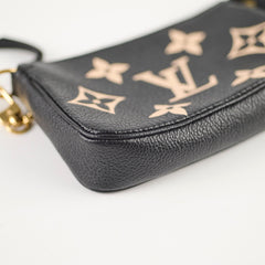 Louis Vuitton Mini Pochette Black Cream Bicolor Empreinte