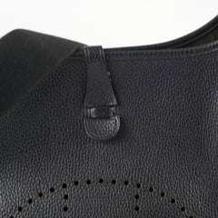 Hermes Evelyne 29 Black Clemence PHW C Stamp