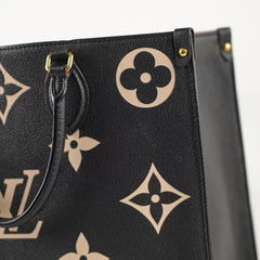 Louis Vuitton Onthego MM Black Empreinte Bi-color