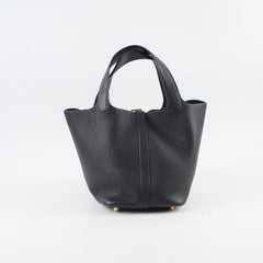 Hermes Picotin 18 Black GHW Y Stamp