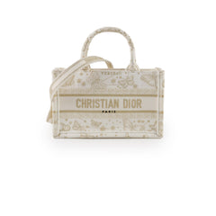 Christian  Dior Mini Book Tote White/Gold
