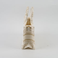 Christian  Dior Mini Book Tote White/Gold