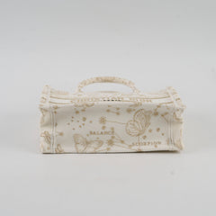 Christian  Dior Mini Book Tote White/Gold