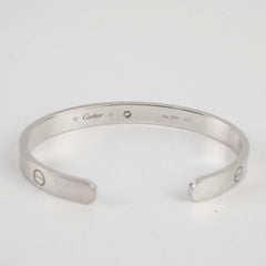 Cartier Love Cuff with 1 Diamond Bracelet Size 17