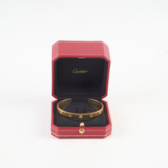 Cartier Love Cuff with 1 Diamond Bracelet Size 17