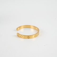 Cartier Love Cuff with 1 Diamond Bracelet Size 17