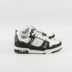 Louis Vuitton Men's LV Trainer Sneakers Black/White Denim Colorway Size US 6
