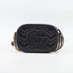 Gucci Mini Marmont Camera Black Crossbody Bag