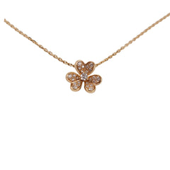 Van Cleef & Arpels Frivoli Pendant Mini Model 18k Rose Gold Diamonds