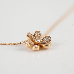 Van Cleef & Arpels Frivoli Pendant Mini Model 18k Rose Gold Diamonds
