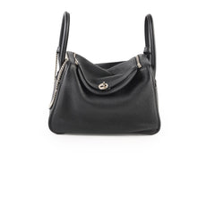 Hermes Lindy 30 Clemence Black D Stamp