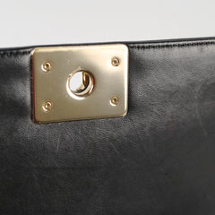 Chanel Old Medium Boy Black Lambskin Chevron