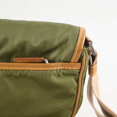 Prada Nylon Messenger Crossbody Khaki / Tan