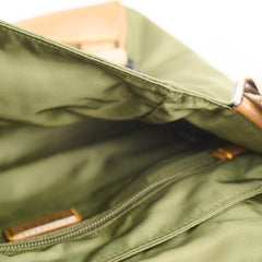 Prada Nylon Messenger Crossbody Khaki / Tan