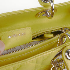 Dior Medium Lady Dior Lambskin Yellow