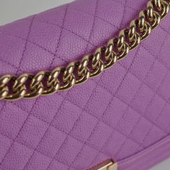 Chanel Old Medium Caviar Boy Purple