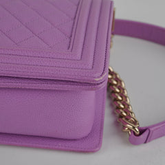 Chanel Old Medium Caviar Boy Purple
