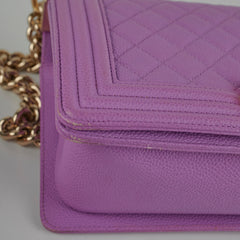 Chanel Old Medium Caviar Boy Purple