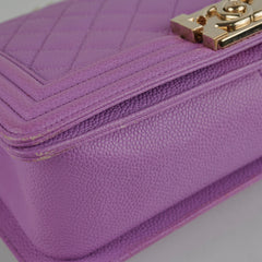 Chanel Old Medium Caviar Boy Purple