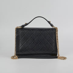 Chanel Seasonal Quilted Calfskin Flap Bag Black