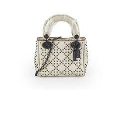Christian Dior Mini Lady Dior Studded Ivory