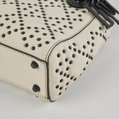 Christian Dior Mini Lady Dior Studded Ivory