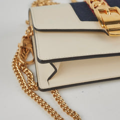 Gucci Super Mini Sylvie White Chain Crossbody