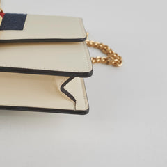 Gucci Super Mini Sylvie White Chain Crossbody