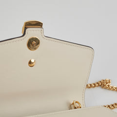 Gucci Super Mini Sylvie White Chain Crossbody