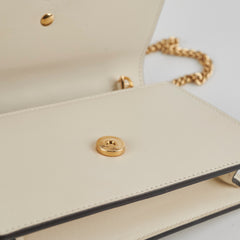 Gucci Super Mini Sylvie White Chain Crossbody