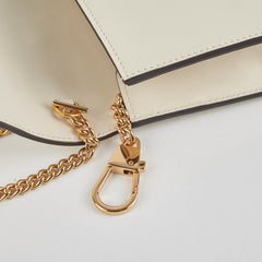 Gucci Super Mini Sylvie White Chain Crossbody