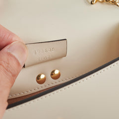 Gucci Super Mini Sylvie White Chain Crossbody