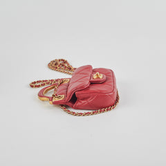 Chanel Micro Seasonal Flap Dark Pink