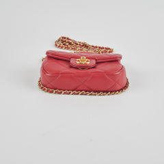 Chanel Micro Seasonal Flap Dark Pink