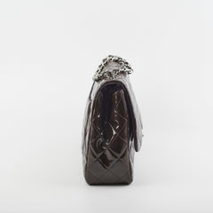 Chanel Jumbo Patent Brown Shoulder Bag