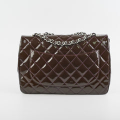 Chanel Jumbo Patent Brown Shoulder Bag