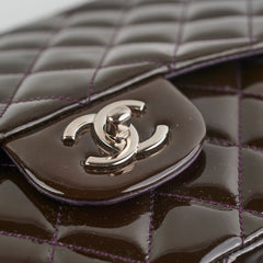 Chanel Jumbo Patent Brown Shoulder Bag