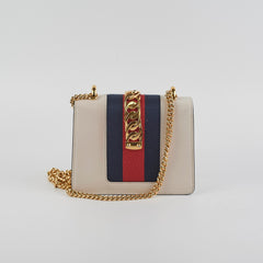 Gucci White Mini Sylvie Crossbody Bag