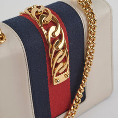 Gucci White Mini Sylvie Crossbody Bag
